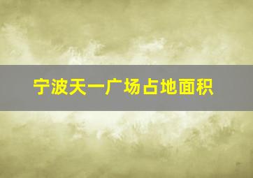 宁波天一广场占地面积