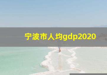 宁波市人均gdp2020