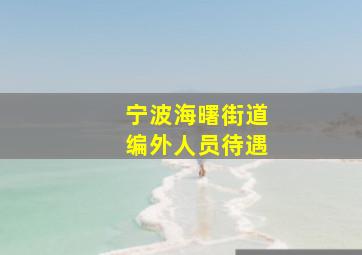 宁波海曙街道编外人员待遇