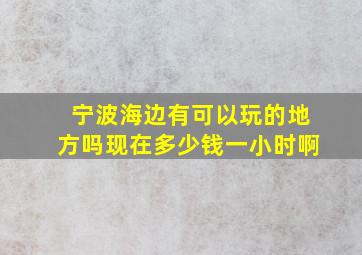 宁波海边有可以玩的地方吗现在多少钱一小时啊