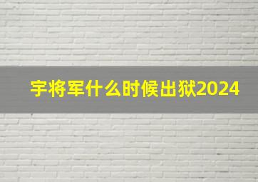 宇将军什么时候出狱2024