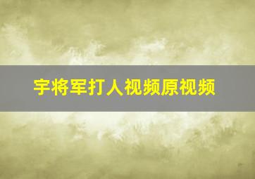 宇将军打人视频原视频