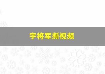 宇将军撕视频