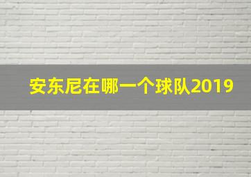 安东尼在哪一个球队2019