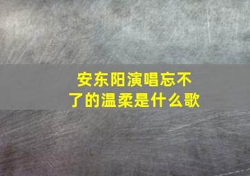 安东阳演唱忘不了的温柔是什么歌