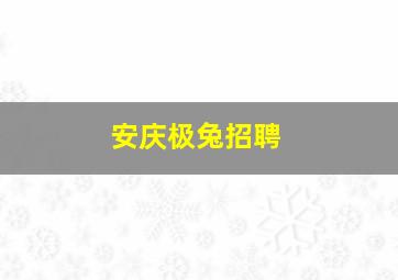 安庆极兔招聘