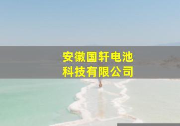 安徽国轩电池科技有限公司