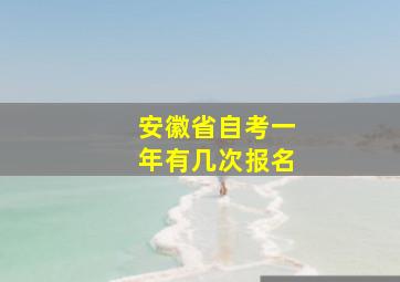 安徽省自考一年有几次报名