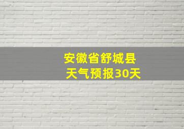 安徽省舒城县天气预报30天