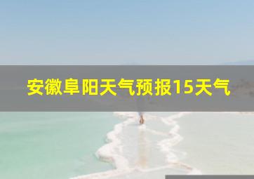 安徽阜阳天气预报15天气