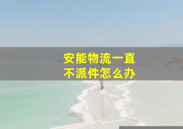 安能物流一直不派件怎么办