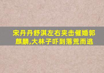 宋丹丹舒淇左右夹击催婚郭麒麟,大林子吓到落荒而逃