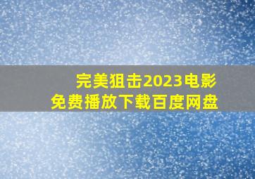 完美狙击2023电影免费播放下载百度网盘