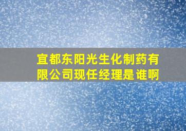 宜都东阳光生化制药有限公司现任经理是谁啊