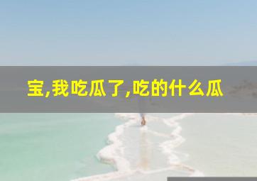 宝,我吃瓜了,吃的什么瓜