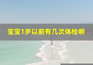 宝宝1岁以前有几次体检啊