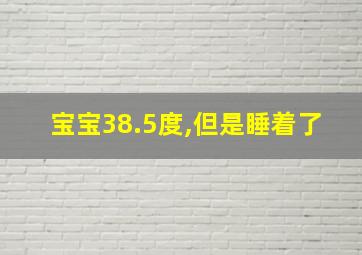 宝宝38.5度,但是睡着了