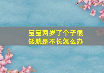 宝宝两岁了个子很矮就是不长怎么办