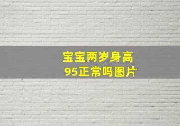 宝宝两岁身高95正常吗图片