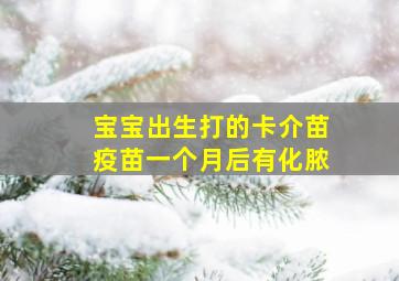 宝宝出生打的卡介苗疫苗一个月后有化脓