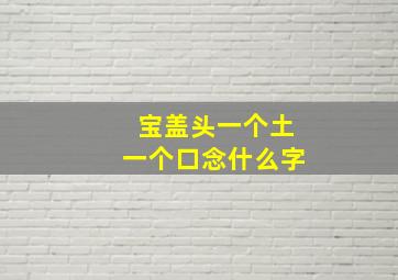 宝盖头一个土一个口念什么字