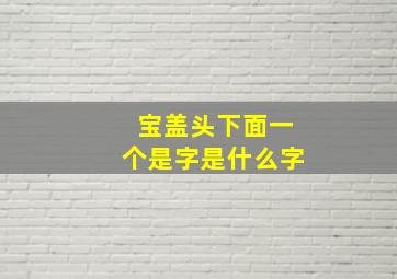 宝盖头下面一个是字是什么字