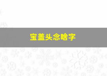 宝盖头念啥字