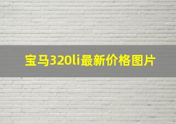 宝马320li最新价格图片