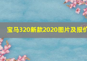 宝马320新款2020图片及报价