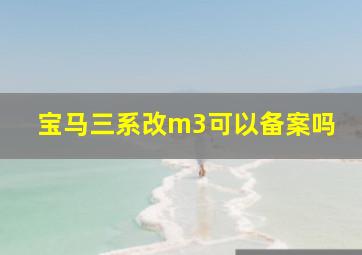 宝马三系改m3可以备案吗