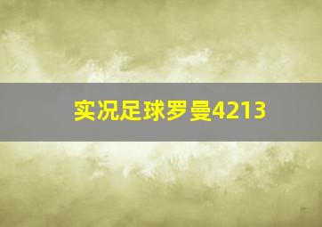 实况足球罗曼4213