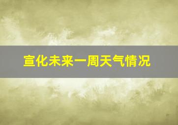 宣化未来一周天气情况