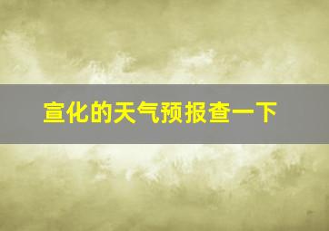 宣化的天气预报查一下