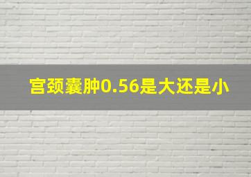 宫颈囊肿0.56是大还是小