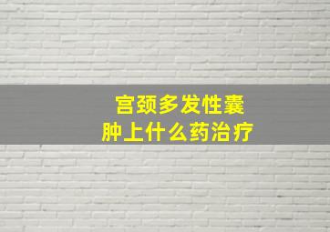 宫颈多发性囊肿上什么药治疗