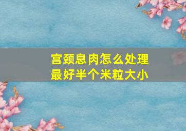 宫颈息肉怎么处理最好半个米粒大小