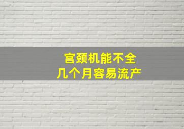 宫颈机能不全几个月容易流产