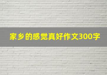 家乡的感觉真好作文300字