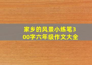 家乡的风景小练笔300字六年级作文大全