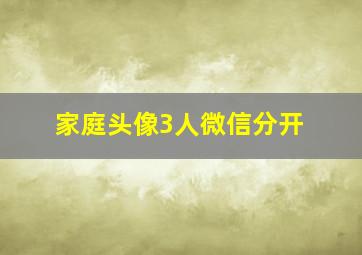 家庭头像3人微信分开