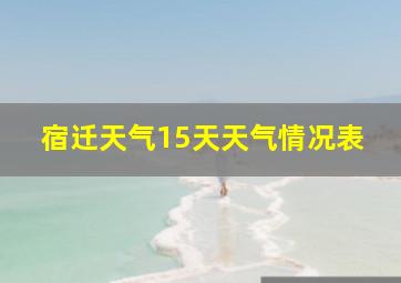 宿迁天气15天天气情况表