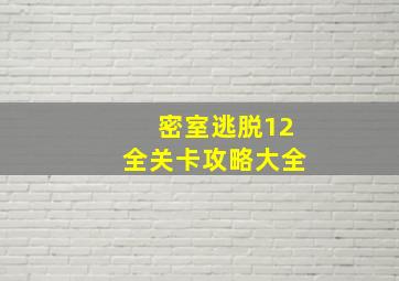 密室逃脱12全关卡攻略大全