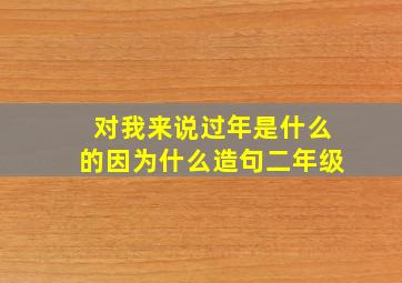 对我来说过年是什么的因为什么造句二年级