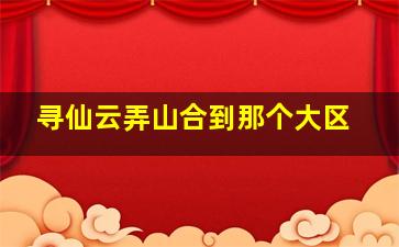 寻仙云弄山合到那个大区