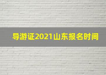 导游证2021山东报名时间