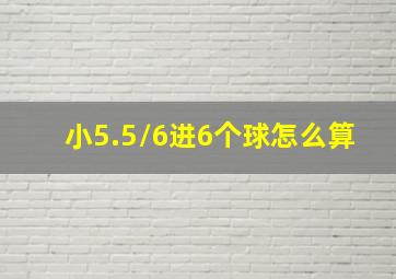 小5.5/6进6个球怎么算