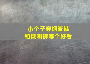 小个子穿烟管裤和微喇裤哪个好看