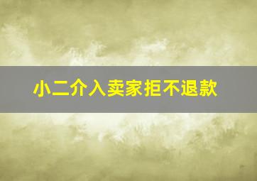 小二介入卖家拒不退款