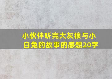 小伙伴听完大灰狼与小白兔的故事的感想20字