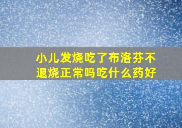 小儿发烧吃了布洛芬不退烧正常吗吃什么药好